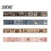 Retro Adhesive Tape Vintage Stamp Washi Roll, Aesthetic Decorative Masking Tape, for DIY Art Crafts, Journaling Scrapbooking Supplies Planner