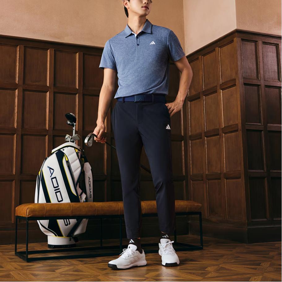adidas Быстросохнущая рубашка-поло для гольфа, мужская, темно-синяя, IA5451