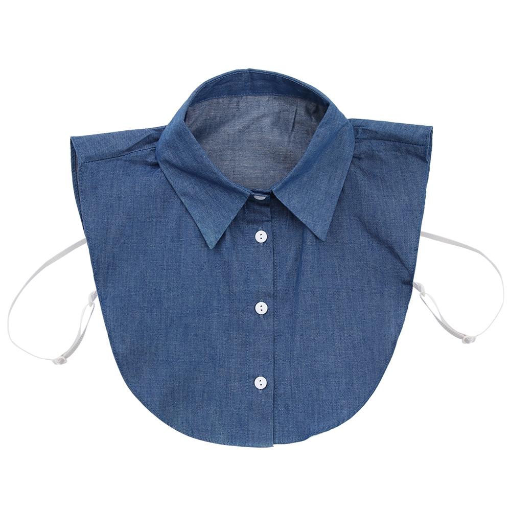 Leopard Grain Cowboy Lapel Shirt Fake Collar Blouse False Collar Cotton Clothes Accessories