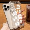 Белый цветочный прозрачный чехол для телефона iPhone 16 14 13 11 12 15 Pro Max SE 7 8 15 Plus XR X XS Max противоударный чехол для телефона