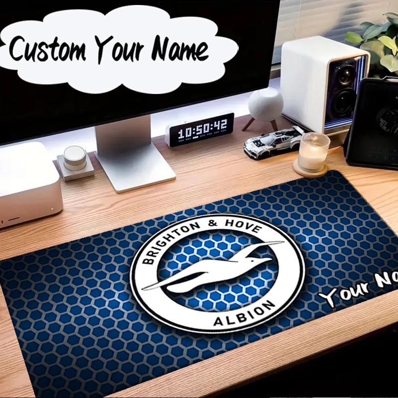 Custom Name Mouse pad Brighton & Hove football club Mouse Pad Desk Mat, Non-Slip Rubber Backer Pad For Computer Notebook Gaming Mouse Pad Gift