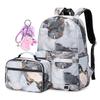 Lightweight Water Resistant Backpack for Kids Girls School Backpack with Lunch Box Elementary Middle School Book Bag Set