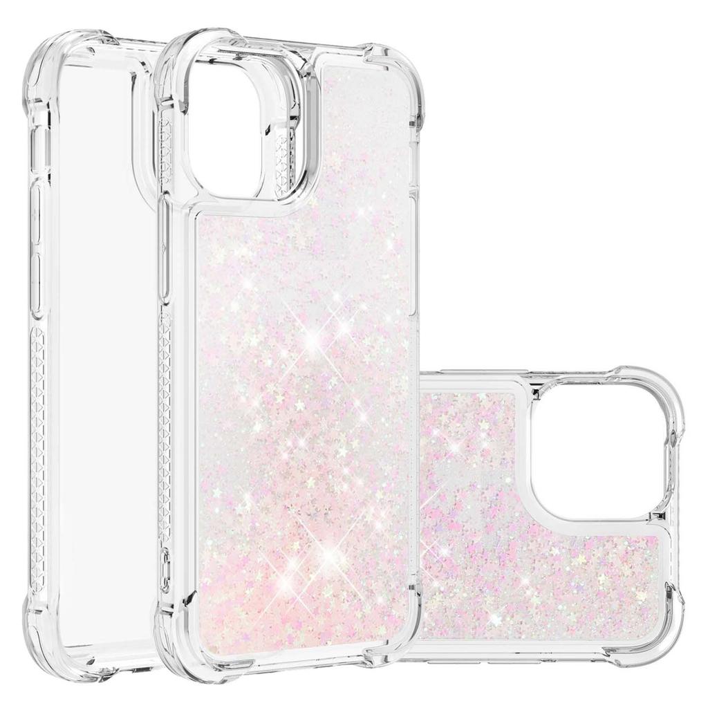 Чехол для мобильного телефона iPhone 11E Apple 11Promax, мягкий чехол, жидкий блеск с эффектом 'быстрого песка', с защитой от падения по углам, с рисунком в виде сердца.