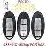 BaoJiangDd Автомобильный ключ Подходит для Nissan Juke Micra Cube Leaf Versa Armada CWTWB1U825 Умный Пульт Дистанционного Управления 433,92 МГц ID46 TWB1G662