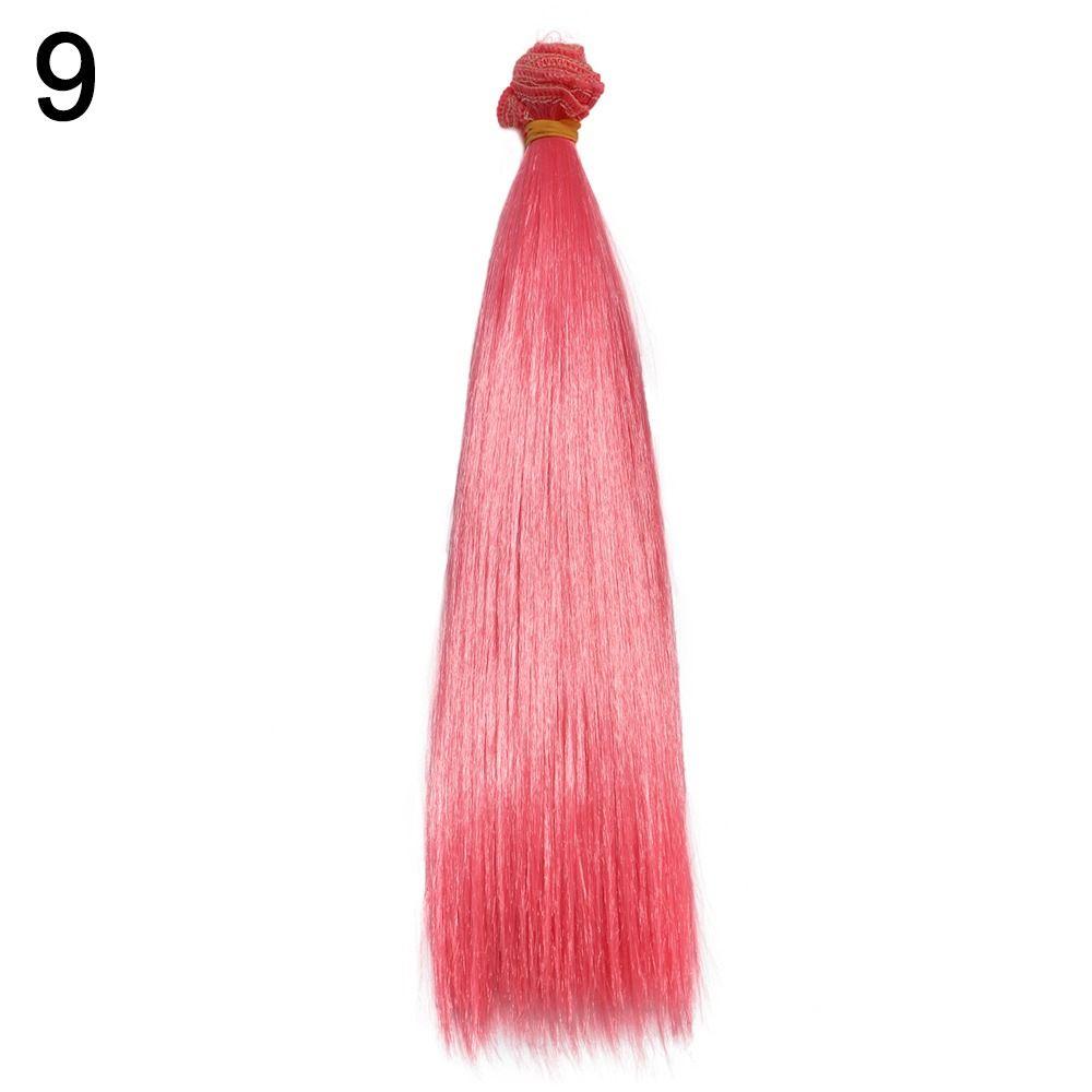 Colors High-temperature Wire Synthetic Fiber Long Straight Wig Hair Doll Wigs DIY Dolls Accessories