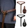 Medieval Embossed Waist Belt Bag Set for Men Women Vintage Knights Costume Circular Waistband Coin Purse Cosplay Decors