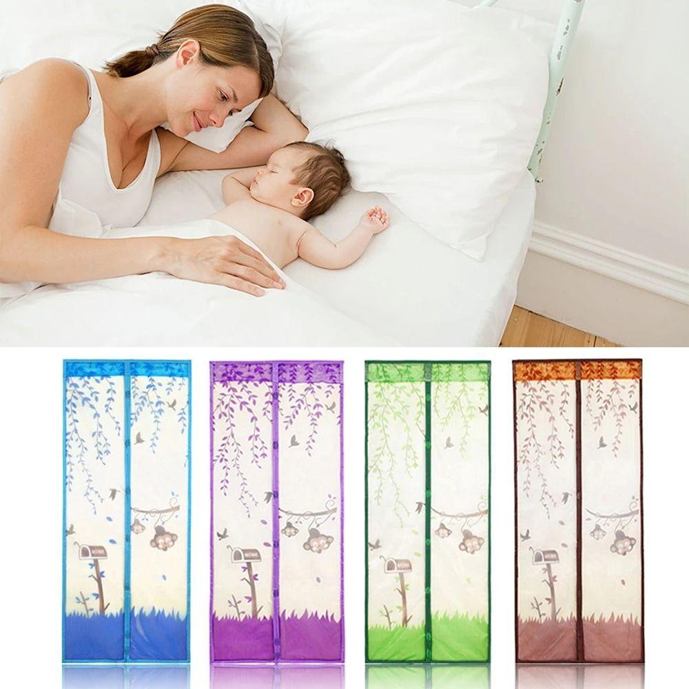 Cartoon Magnetic Door Screen Mesh Net Mosquito Net Screen Curtain Keeps Bugs Out