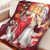 Cartoon Printed Flannel Blanket for Beds Hiking Picnic Fashionable Bedspread Throw Blanket
