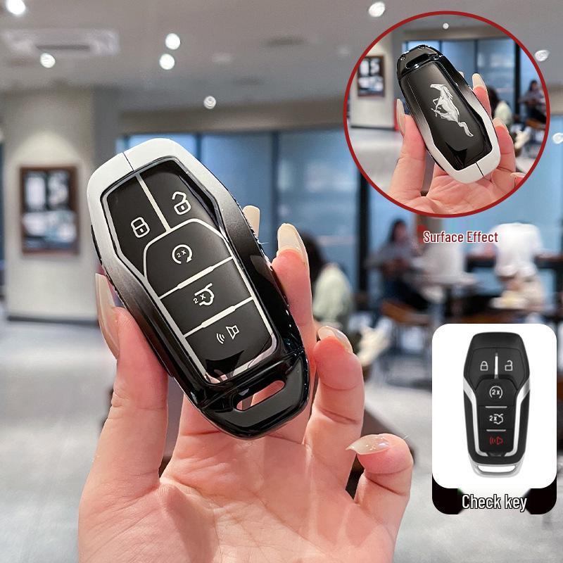 Compatible Smart and Remote Key Shells for Ford Edge, Mondeo, Taurus, and Lincoln Mustang.