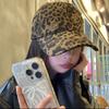 Старая порванная повседневная кепка, показывающая лицо, маленькая корейская версия, Y2K, леопардовый принт, бейсболка, женская, для пары, солнцезащитная шляпа, мужская