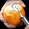 Stainless Steel Orange and Lemon Peeler with Ergonomic Curved Handle - 300 Series Food Grade Kitchen Tools
