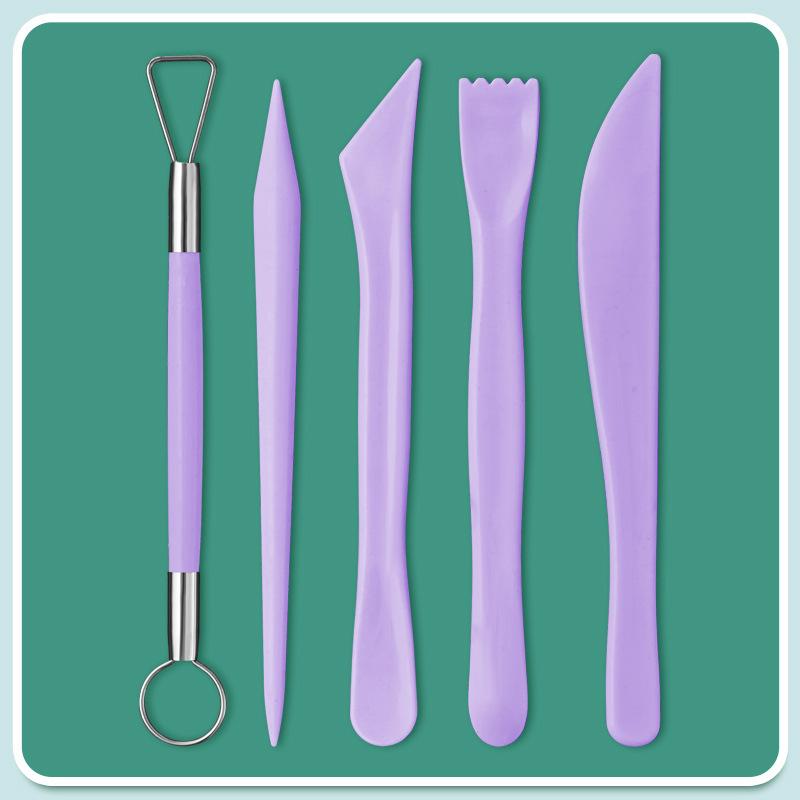 Pottery Clay Sculpture Tools Art Supplies Clay 5 Pcs Set Pottery Knife Soft Pottery Sculpture Knife Art Tools 5 Color Optional
