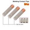 5Pcs Coating Protect Welding Contact Tips 25mm M6 Welding Tool Parts  for MB-15AK 14AK