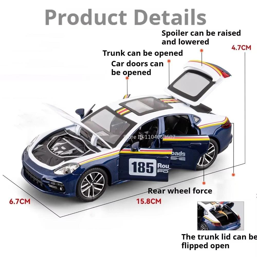 1:32 Scale 964 Panamera Diecast Alloy Model Toys Miniature Car Rear Wheel Return Force Doors Opened Vehices for Boyfriend Gifts