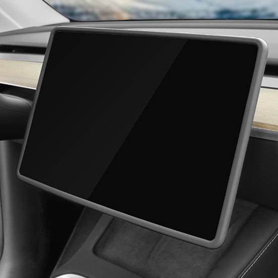 Car Navigation Screen Silicone Frame for Tesla Model 3/Y Perfect Fit Center Console Display Screen Protector Cover Car Interior Accessories