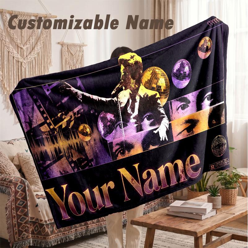 Custom Name Flannel Blanket,Arctic Monkeys Lightweight Warm Bed Blanket For Couch & Holiday Gift