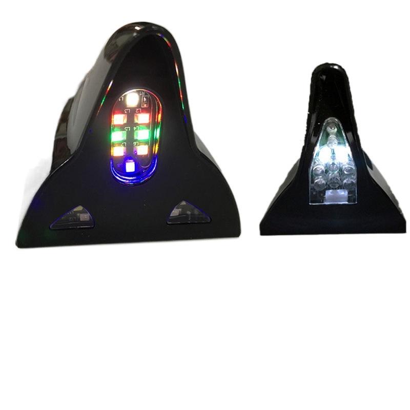 Разноцветный плавник акулы, автомобильная антенна на солнечной батарее, свет на крыше с магнитным хвостовым крылом