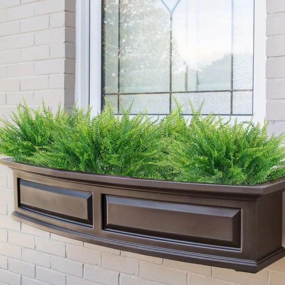 6PCS Plastic Simulated Green Plant 7 Branches Artificial Persian Leaf Home Decoration
