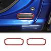 For Dodge RAM 1500 10-17 Red Carbon Fiber Rear Door Air Exhaust Vent Cover Trim