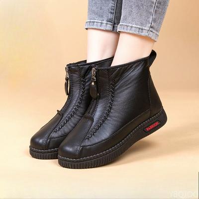 Зимние теплые хлопковые туфли на мягкой подошве с противоскользящими свойствами для женщин среднего и пожилого возраста. Удобная универсальная обувь для женщин.