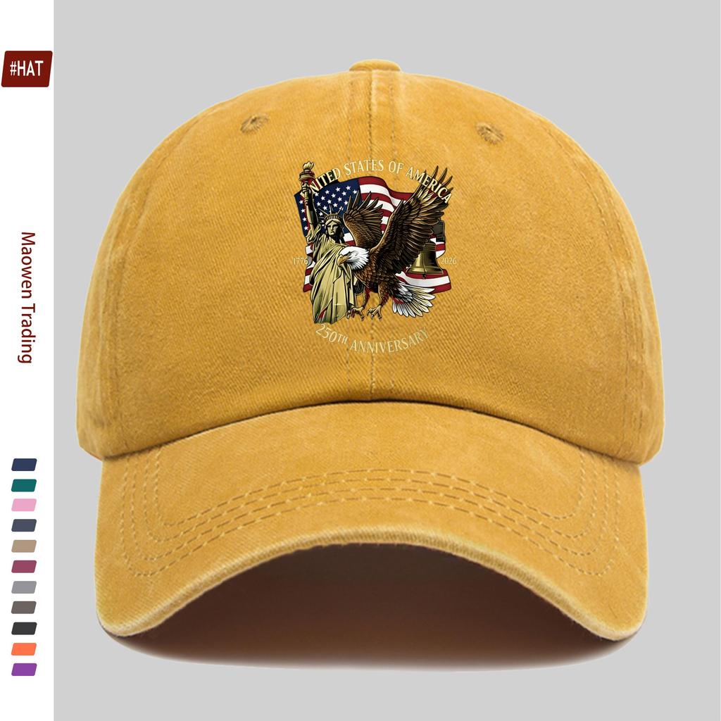 Кепка для ПК, commemorative pattern printed baseball cap, US Flag and Statue of Liberty Pattern, Casual D