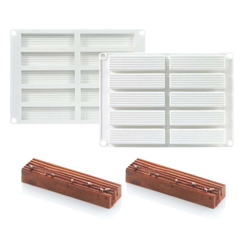 Vertical Stripes Silicone Molds Nonstick Mousses Cake Molds Cake Decorating Tool for Truffles Cheesecakes Easy to Clean