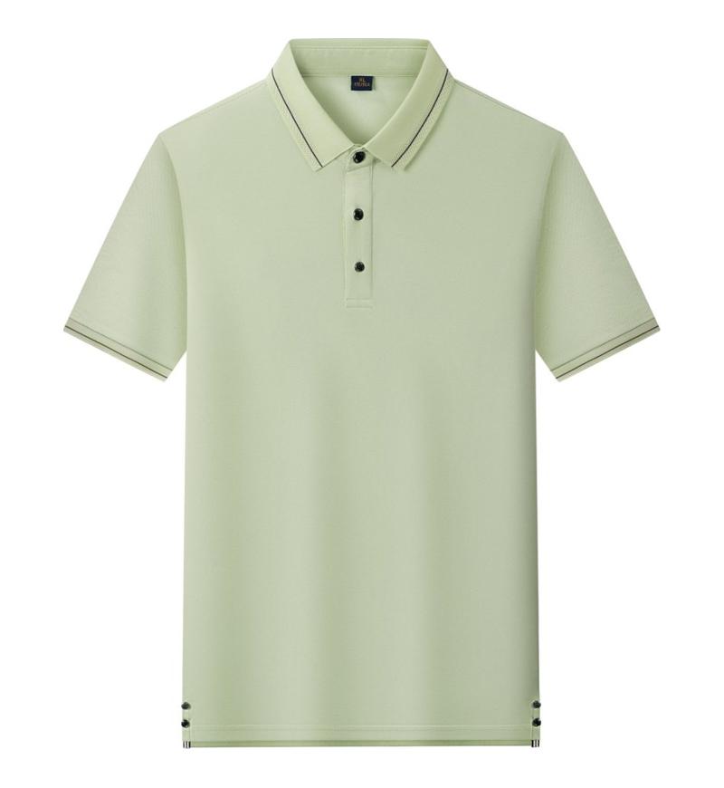 Женская и мужская однотонная футболка летняя с лацканами и короткими рукавами YG-2251/252