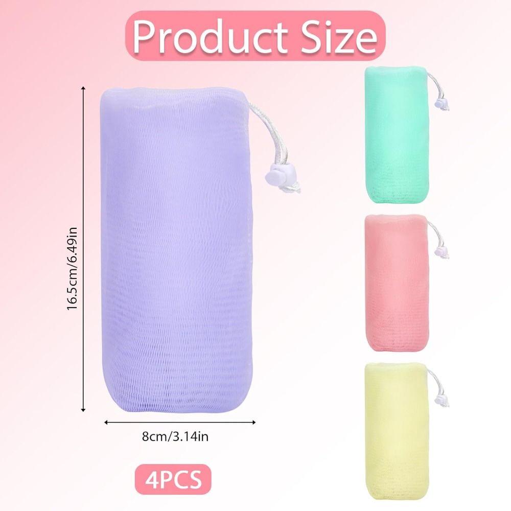 Легко повесить Мешочки для мыла для душа Инструмент для очищения тела и лица Мешочек для мыла На шнурке Вспенивающая сетка