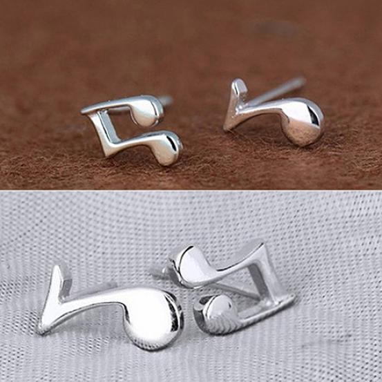 Женские крошечные асимметрические музыкальные ноты серьги-гвоздики ювелирные изделия подвески подарок ADM
