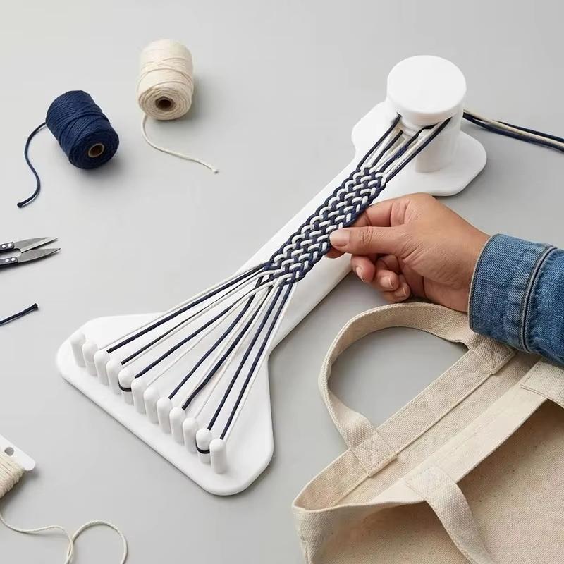Регулируемый DIY Набор для плетения браслетов Пластиковая мини-стойка для веревок Инструмент для изготовления Идеальный подарок для любителей ручной работы Всех возрастов
