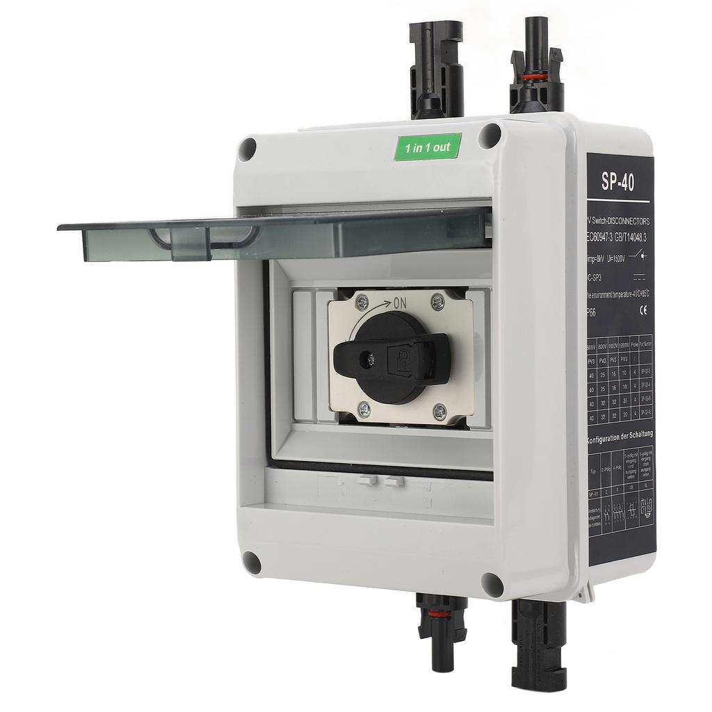 DC1000V 32A Солнечный выключатель постоянного тока Серебряные контакты PC 1 вход 1 выход Изолятор постоянного тока для инвертора