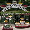 Outdoor Rainbow Glass Flower Display Sculpture
