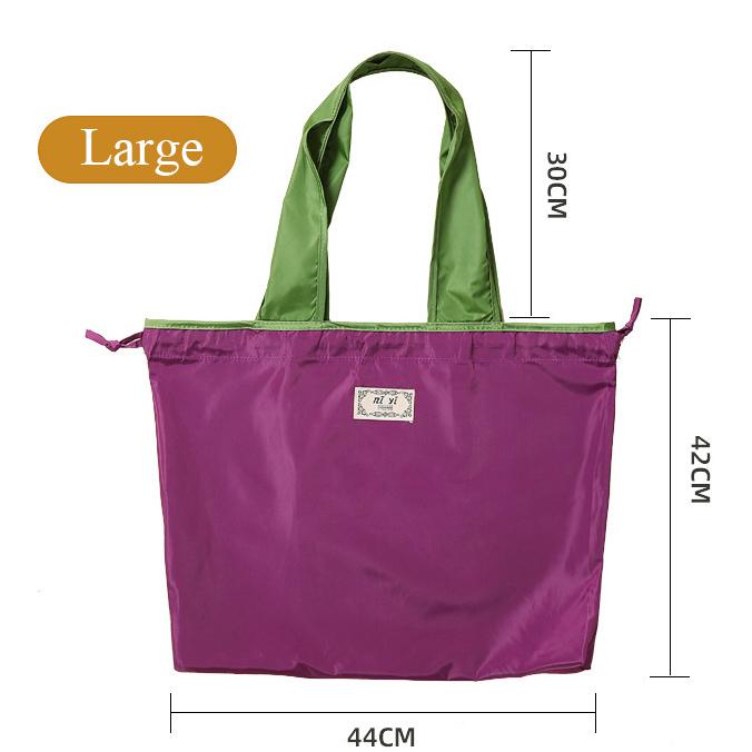 Экологичная водонепроницаемая складная сумка для покупок с затягивающимся шнурком и плечевыми ремнями