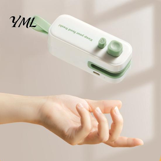 Lightweight Travel Sealer 2 in 1 Mini Bag with Cutter, Compact Handheld Portable Food Storage Tool Magnetic Back, Moisture-proof Heat Seal Machine for