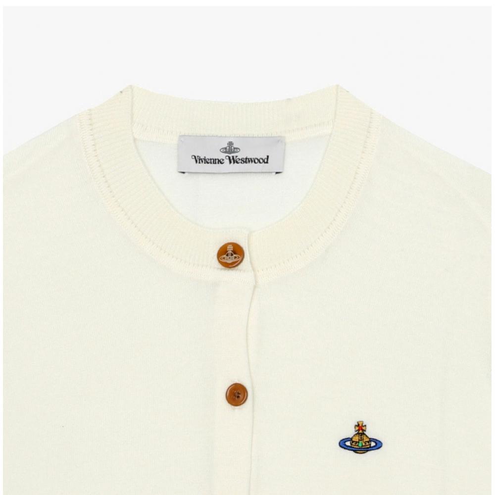 Vivienne WeStwood Women S Cardigan Wool Silk Bear Orb Logo 1803002p Y001a A408