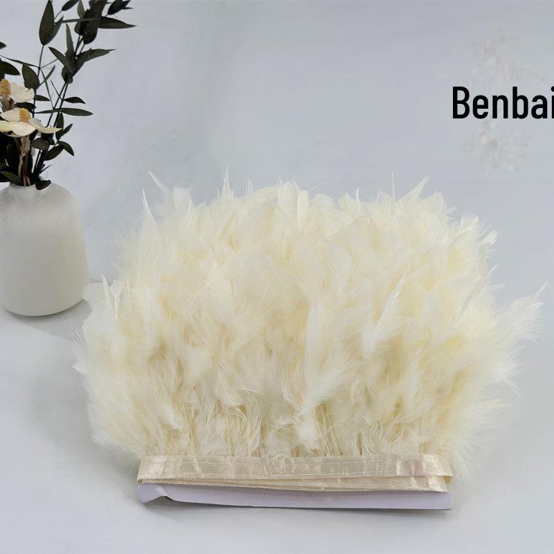 Red Lace Net Turkey Feather Strips for DIY Handmade Wedding Dance Costumes and Decorations