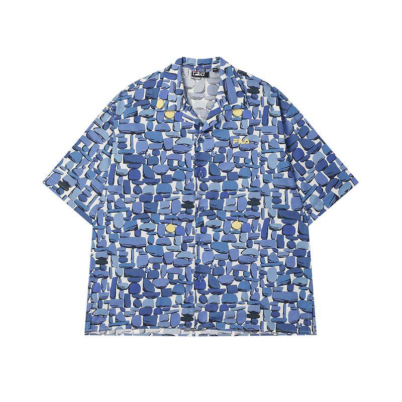 Fila X TIM LAHAN Оригинальная Модная Удобная Рубашка Поло Унисекс Рубашки F51M529403F-ZB