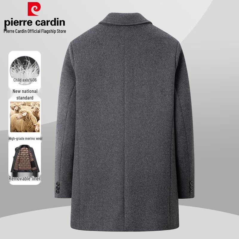 Pierre Cardin Мужское пальто средней длины из смесовой шерсти