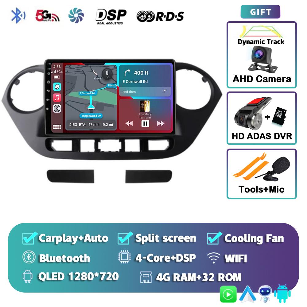 Android 14 Carplay Auto WIFI+4G автомобильное радио для Hyundai Grand I10 2013-2016 навигация GPS мультимедиа видеоплеер стерео 2DIN DSP