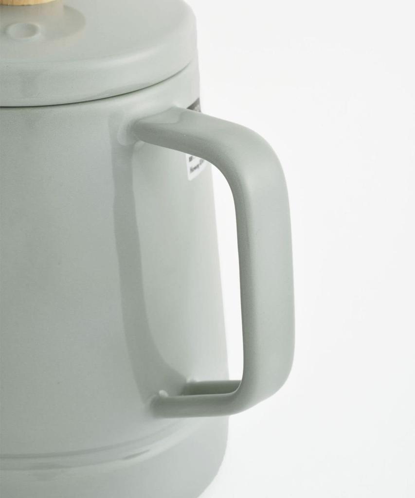 BRUNO Эмалированный индукционный прямой огонь газ Fuji Enamel уличный чайник, 1,6 л, Совместимый, Совместимый, Совместимый, Коллаборация, Серо-бежевый, Использовать, BHK282-GRG