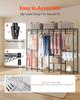 VEVOR Clothing Garment Rack, Heavy Duty Closet Wardrobe, Adjustable Tiers Clothes Racks with Steel Frame