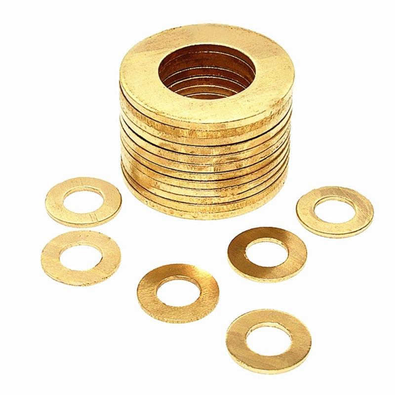 Solid Brass Flat Washers O Rings Gaskets Metal Plain Pad Spacers Seal Orings Washers M2M2.5M3M4M5M6M8M10 