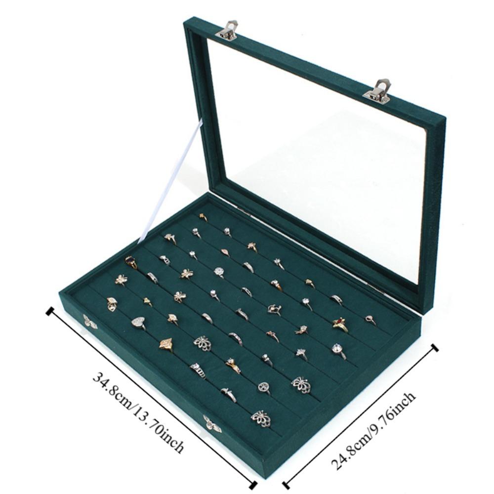 Кольца Бархатная шкатулка для украшений Серьги Витрина для украшений Однотонный лоток для хранения украшений Подарок