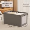 Large Oxford Cloth Visible Window Clothes Storage Box with Lid