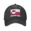 Greenland Flag Grunge Country Flag Greenland Casual Baseball Cap  Tennis Skate Trucker Hat Spring Women Unisex Y2k Snapback Cap