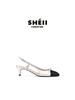 Spot, Sheepskin Version~ The Same Shoes, Pointed Bow, Shallow Mouth, Bag Head, Sandals, Small Fragrant Style, High Heels, Women's