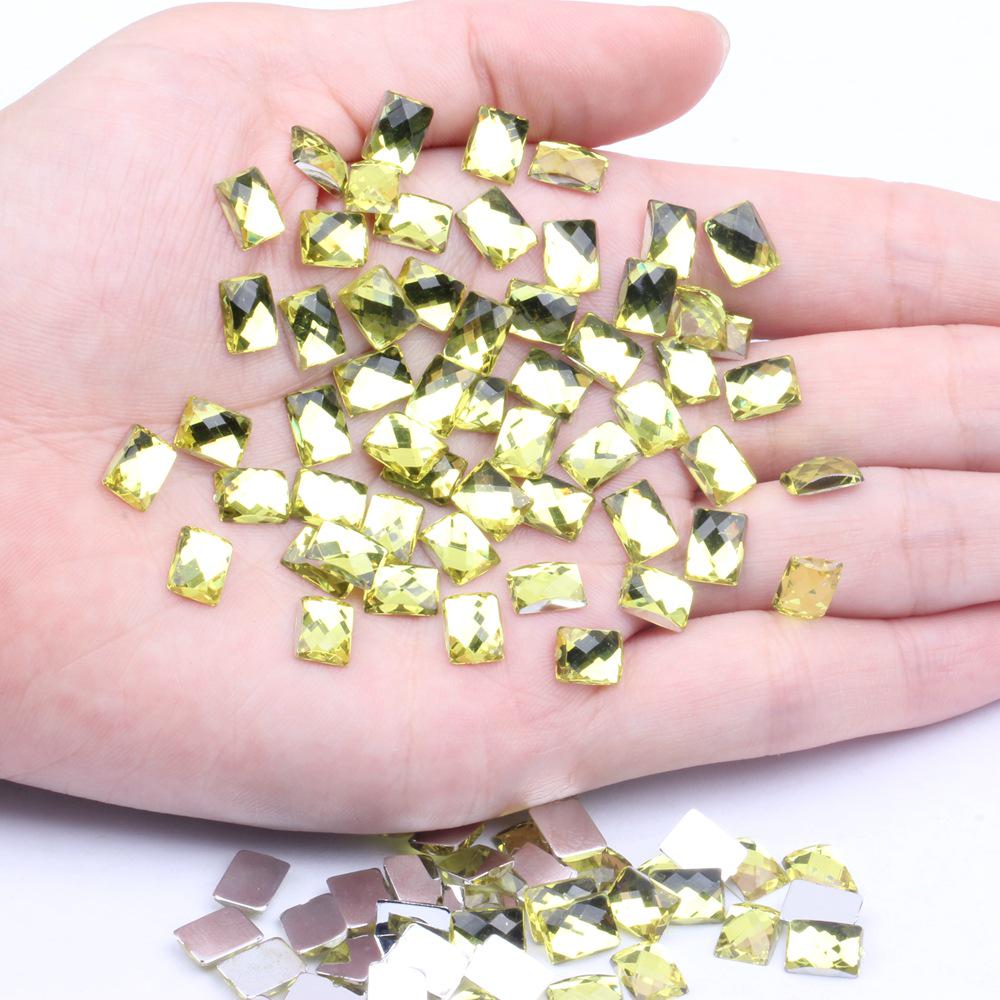 6x8mm Multicolor Flat Globe Rectangular Accessories for DIY Phone Beautification