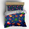 Christmas Pattern with Bells Bedding Duvet Cover Set Duvet Cover Pillowcases  (1*Duvet Cover 2*Pillowcases, without duvet insert)
