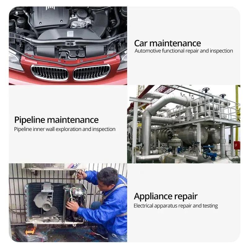 Ручная эндоскопическая камера с одним/двумя объективами, 4,3-дюймовым большим экраном IPS, промышленная инспекционная камера, водонепроницаемая камера IP67 Snake