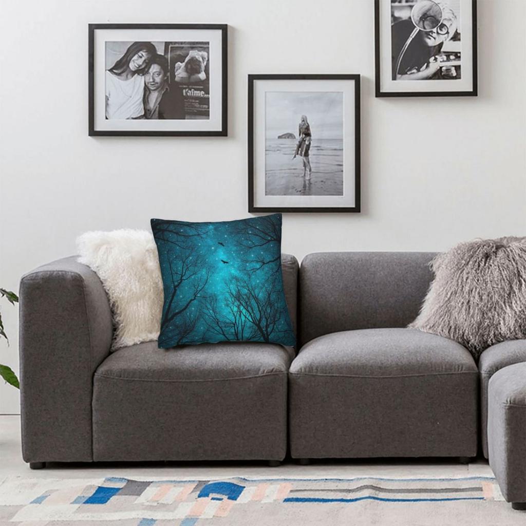 Stars Can'T Shine Without Darkness Pillowcase Polyester Linen Velvet Pattern Zip Decor Pillow Case Sofa Cushion Case